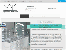 Tablet Screenshot of mkacrylicdesigns.com